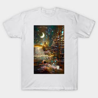 Moonlight Library | National library week | literacy week T-Shirt